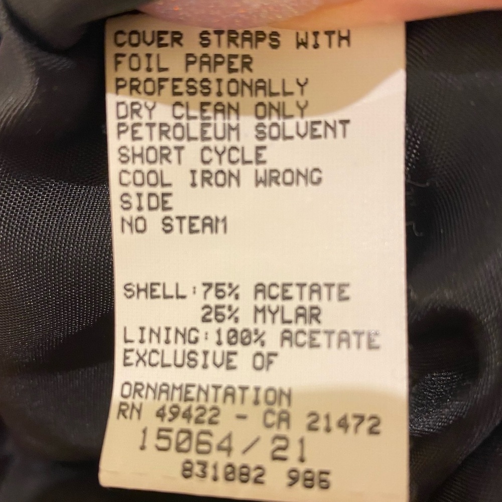 Scott / Jessica McClintock Vintage Metallic & Rhinestone Designer Dress Size 10 - Picture 12 of 12